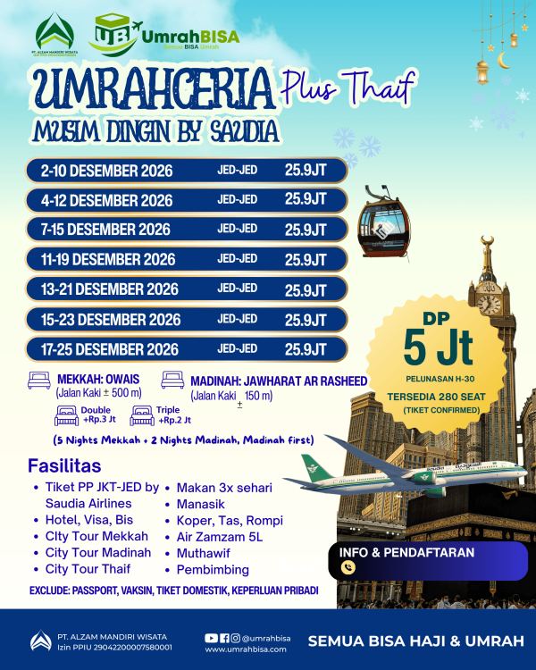 Brosur Umrah Ceria 02 - 10 Desember 2026