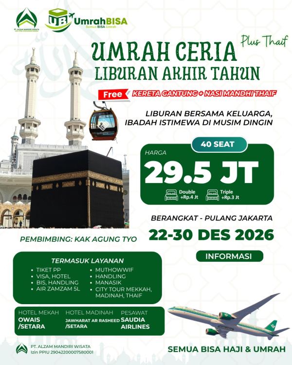 Brosur Umrah Ceria 22 - 30 Desember 2026