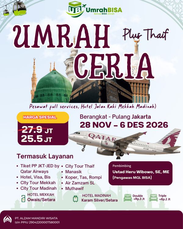 Brosur Umrah Ceria 28 November - 06 Desember 2026