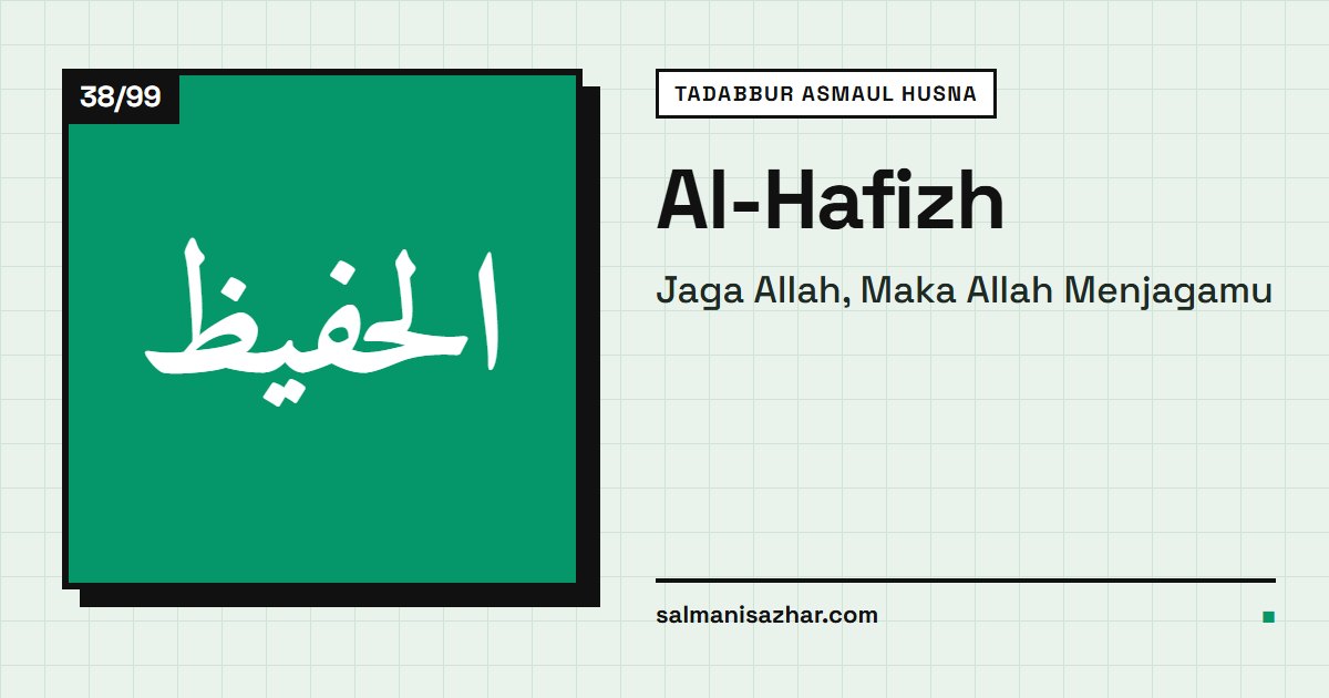 Al-Hafizh: Jaga Allah, Maka Allah Menjagamu