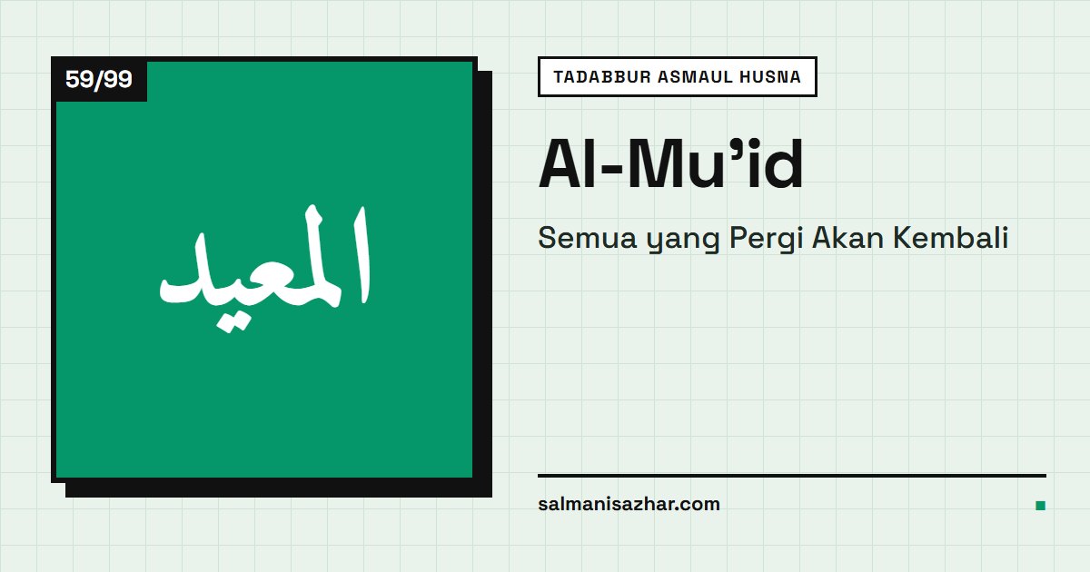 Al-Mu'id: Semua yang Pergi Akan Kembali